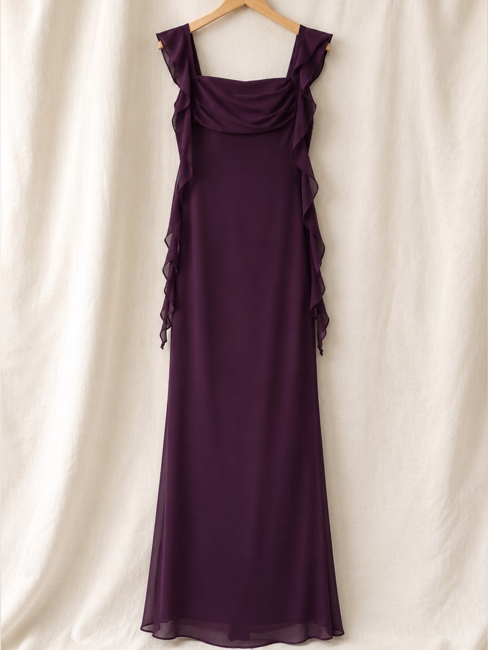 Lanai Ruffle Petal & Pup Plum Dress